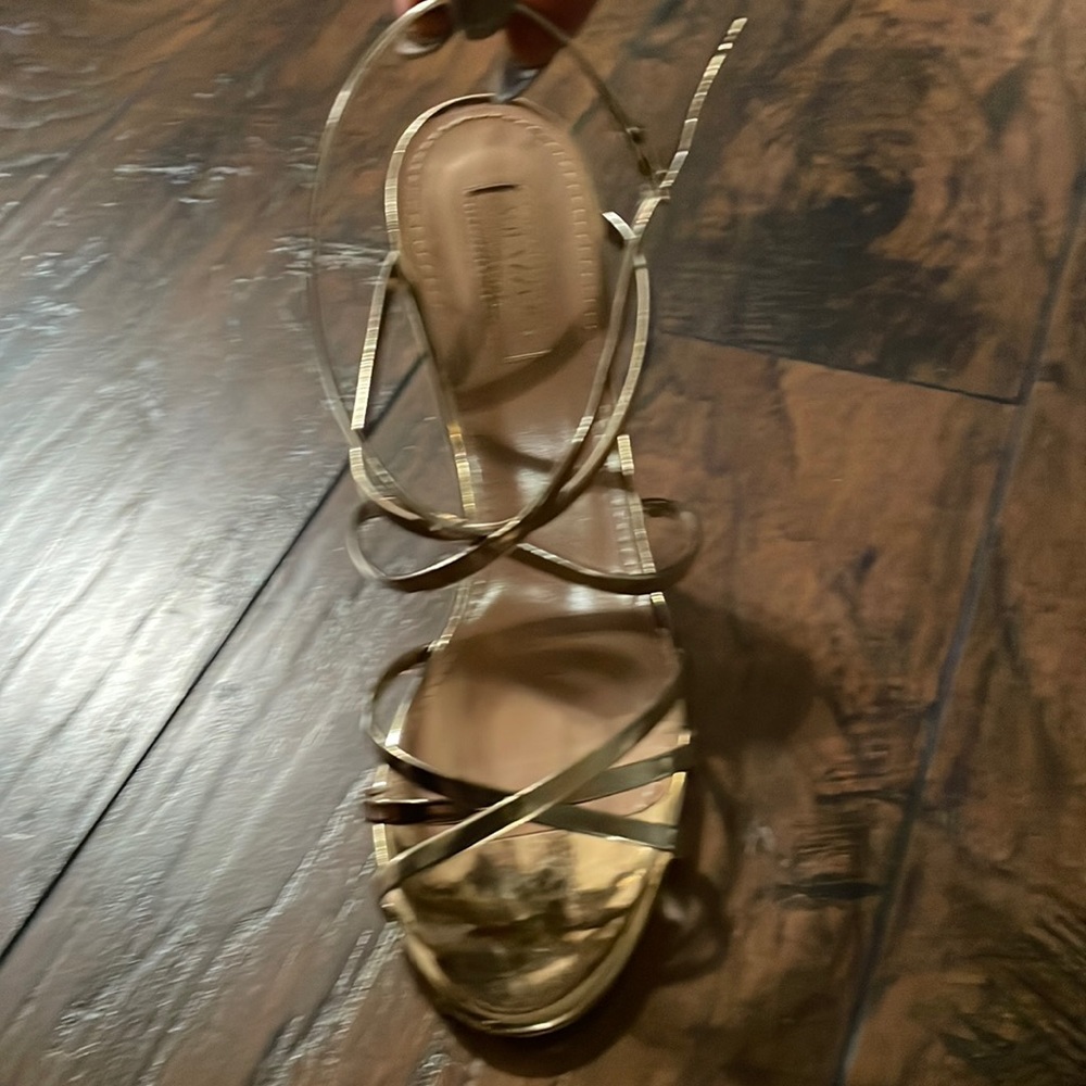 Aquazzura Gold Strappy sandals